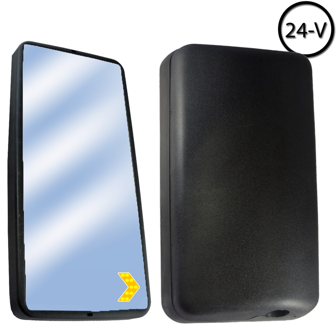 Ford Cargo YM Man Motorsuz Sinyalli Rezistanslı Sağ Ayna 24V 205x384 mm