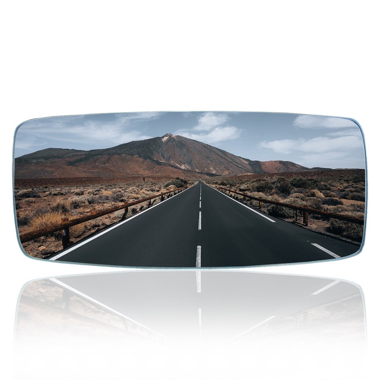 Şahin Geçme-1 Lastikli Universal İç Dikiz Aynası r450 245x110 mm TEKNİK ÇİZİMLER