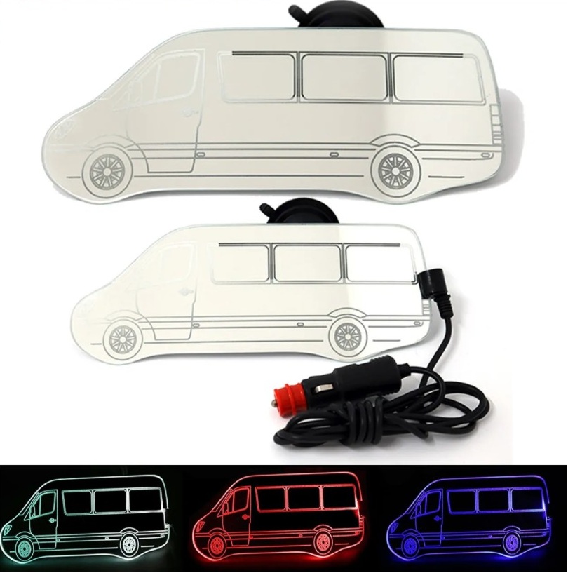 Minibüs Sprinter Kiva Işıklı İç Dikiz Aynası 100x250 mm