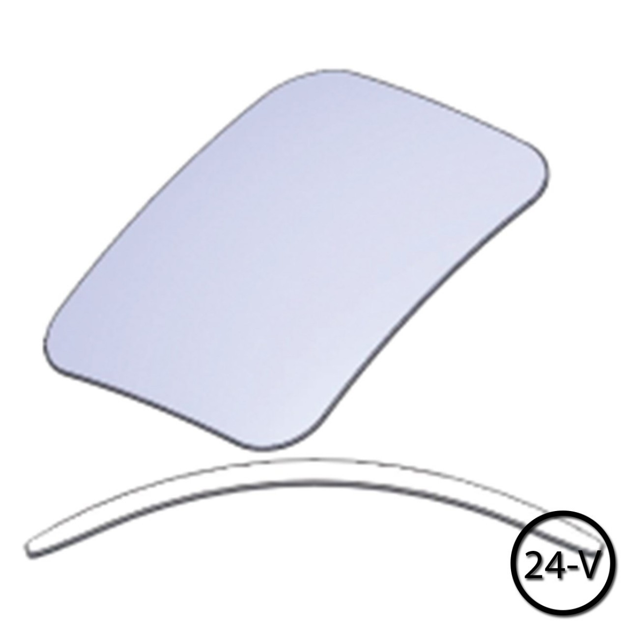 Mercedes v2 Rezistanslı Kare Peron İlave Ayna Camı 24V 200x150 mm 000 811 8933 000 811 9433